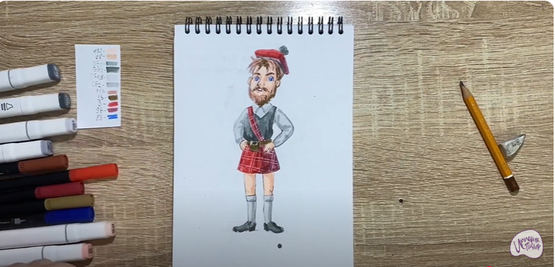 Рисуем Шотландец