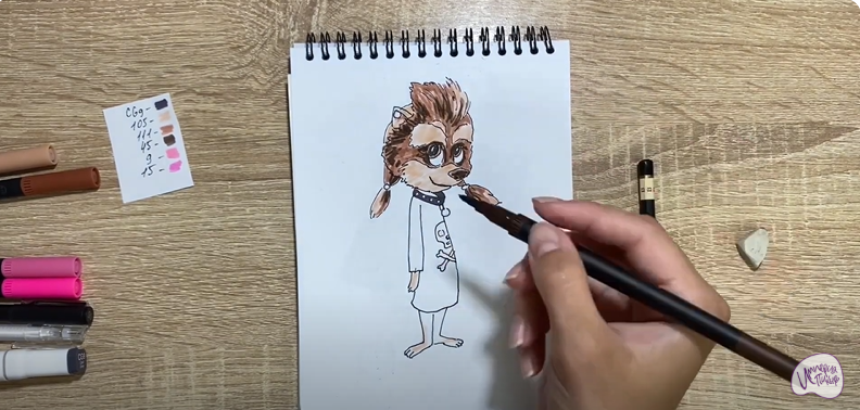 Рисуем Винни из "Монстры на каникулах"