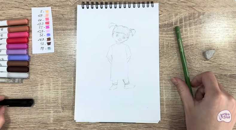 Рисуем Бу из «Корпорации монстров»