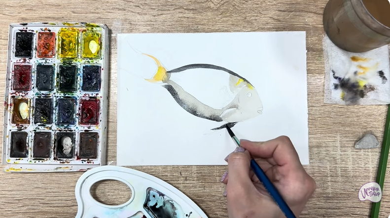 Рисуем Рыба-хирург