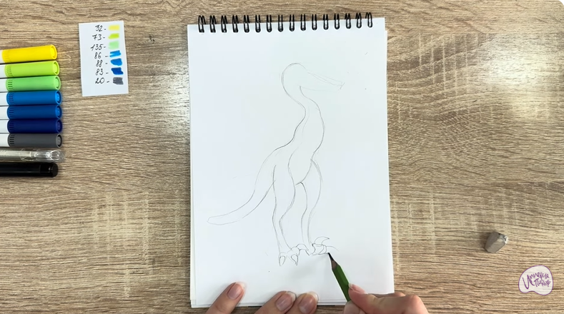 Рисуем Веган из «Доктор Динозавров»