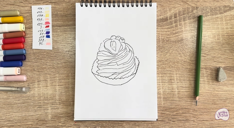 Рисуем Пирожное "Павлова"