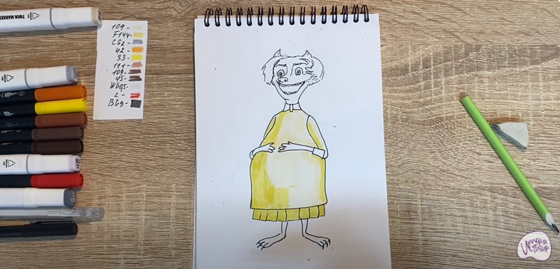 Рисуем Ванда из "Монстры на каникулах"