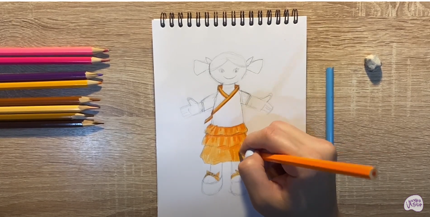Рисуем Текстильная кукла