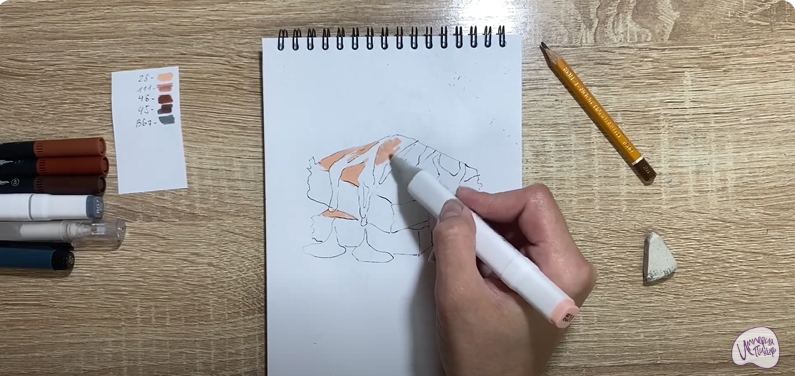 Рисуем Шоколадный брауни