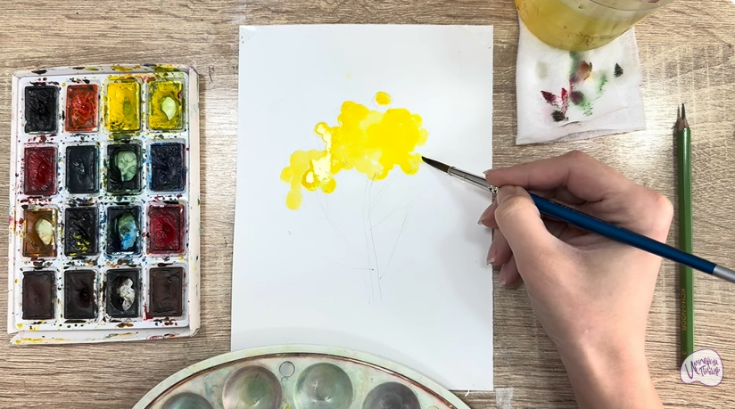 Рисуем Пижма