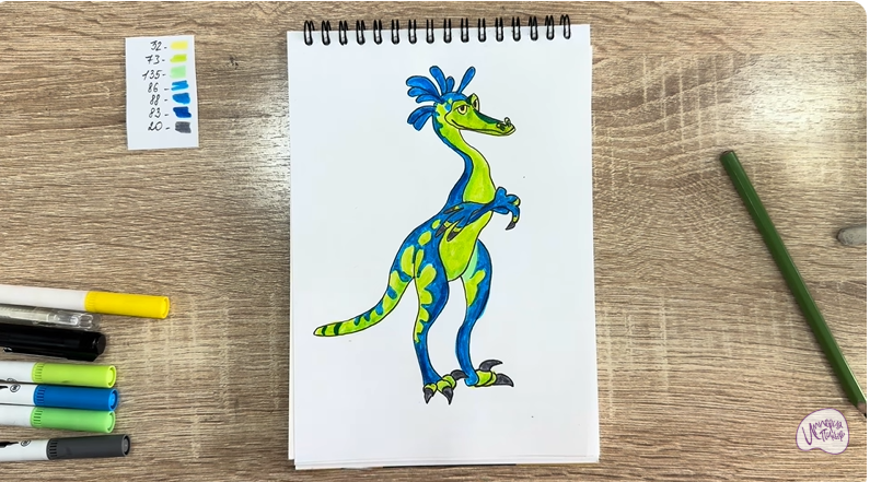 Рисуем Веган из «Доктор Динозавров»