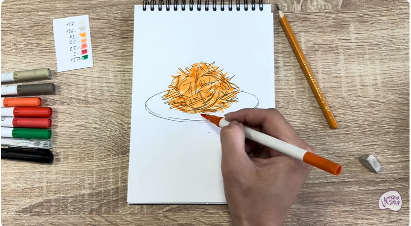 Рисуем Морковь по-корейски