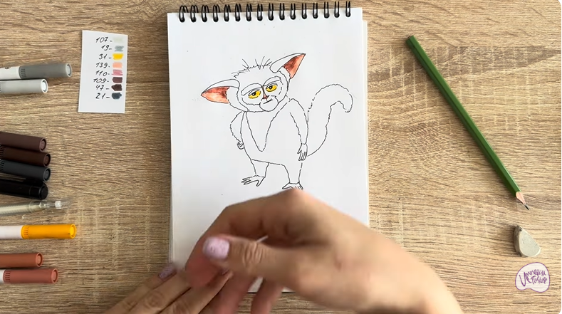 Рисуем Морис из "Мадагаскар"