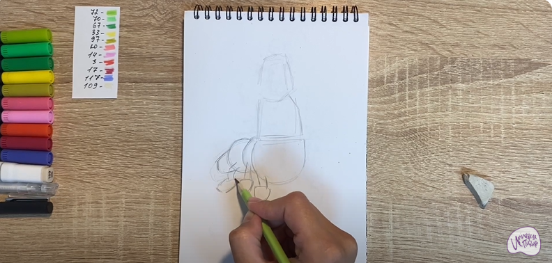 Рисуем Вупсень из "Лунтика"