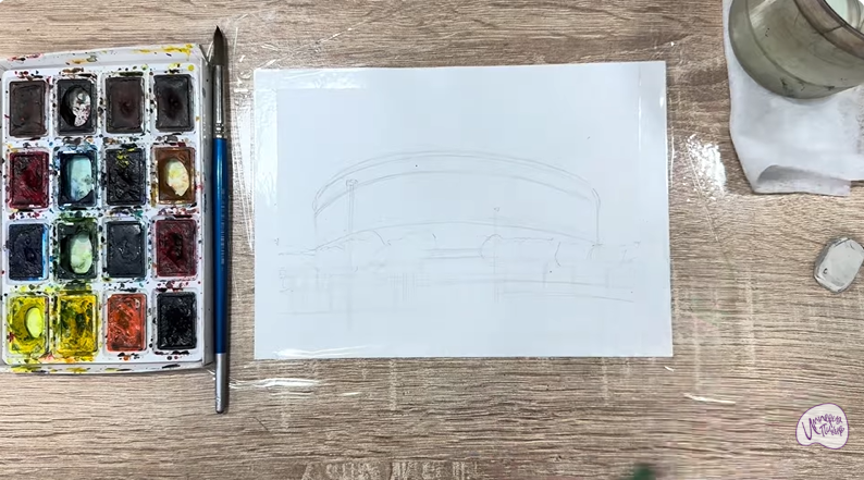 Рисуем Стадион Краснодар