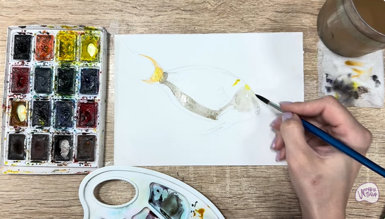 Рисуем Рыба-хирург