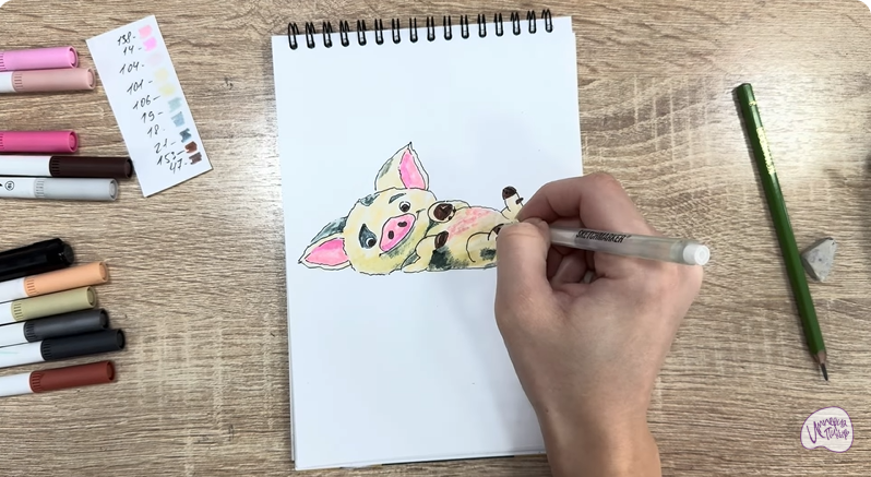 Рисуем Пуа из "Моана"