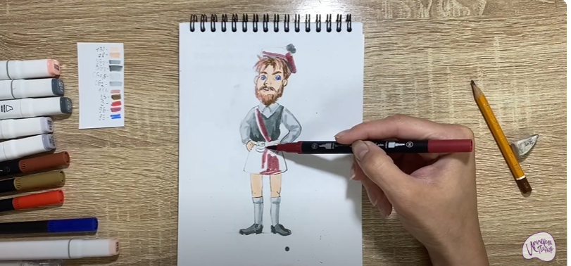 Рисуем Шотландец