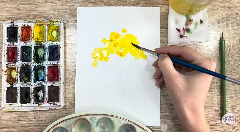 Рисуем Пижма