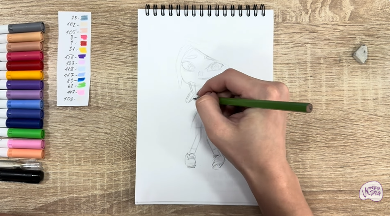 Рисуем Ксю из «Живой гараж»