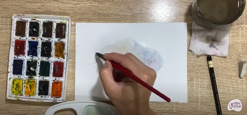 Рисуем Ежовик гребенчатый