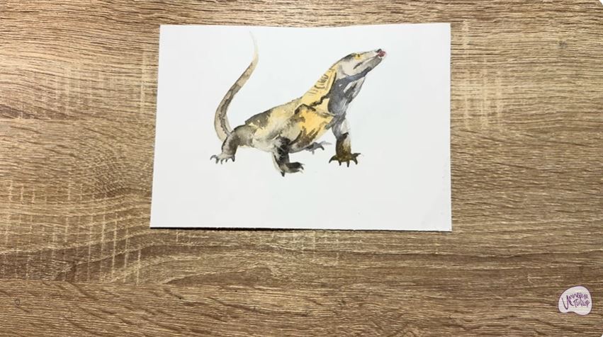 Рисуем Комодский варан
