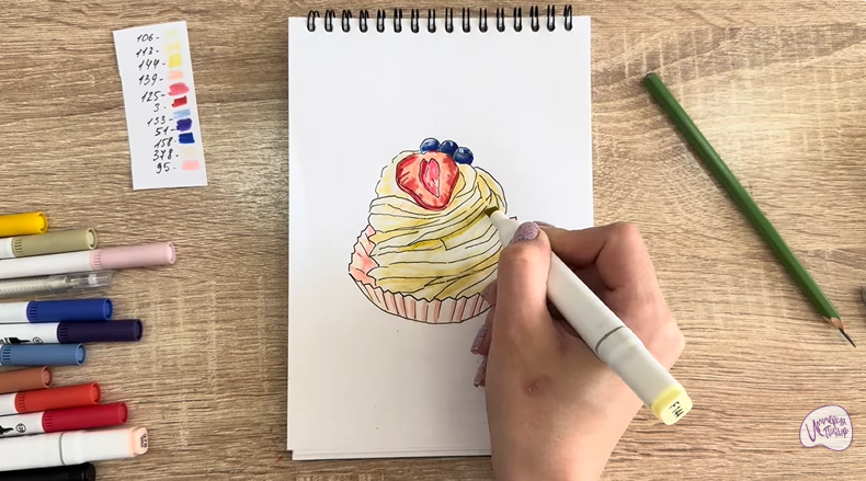 Рисуем Пирожное "Павлова"