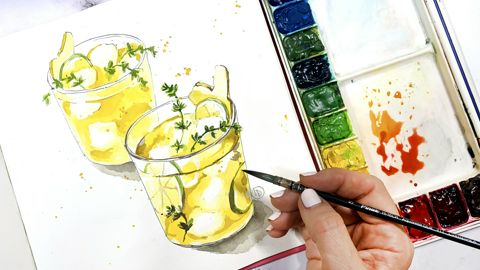 Рисуем Скетчбук для акварели