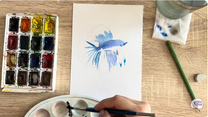 Рисуем Рыба петушок