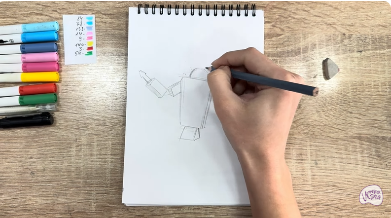 Рисуем Рем из "Живой гараж"