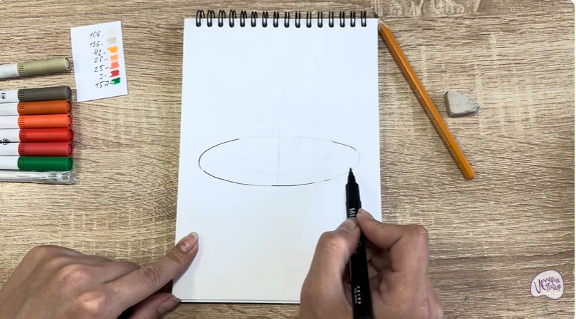 Рисуем Морковь по-корейски