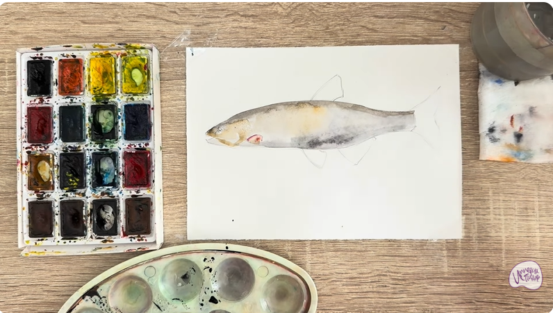 Рисуем Голавль