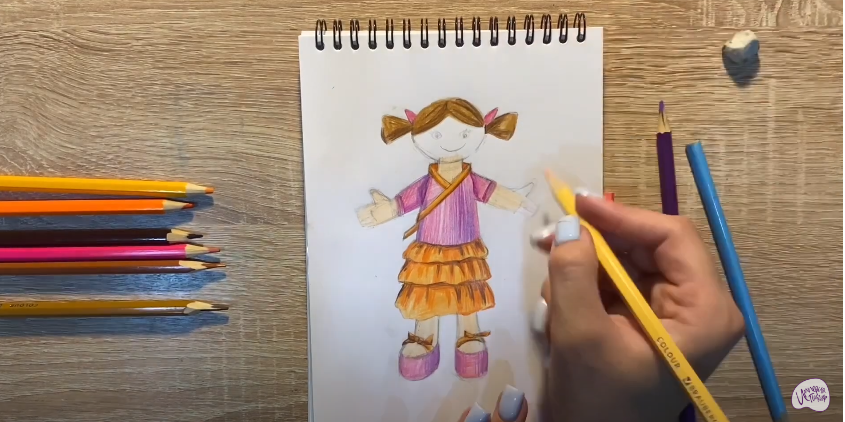 Рисуем Текстильная кукла