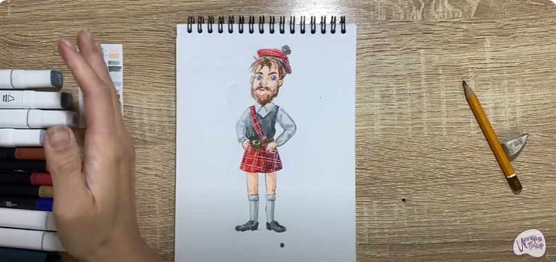 Рисуем Шотландец