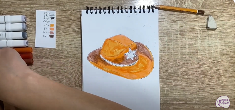 Рисуем Шляпа шерифа