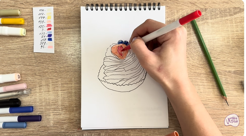 Рисуем Пирожное "Павлова"