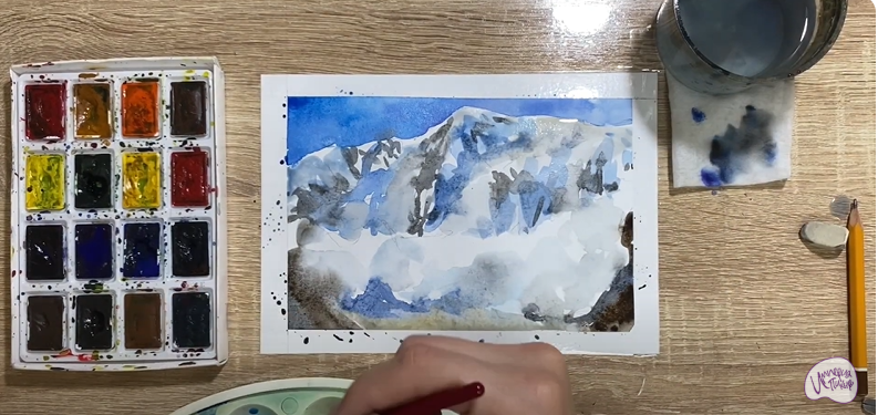 Рисуем Сход лавины