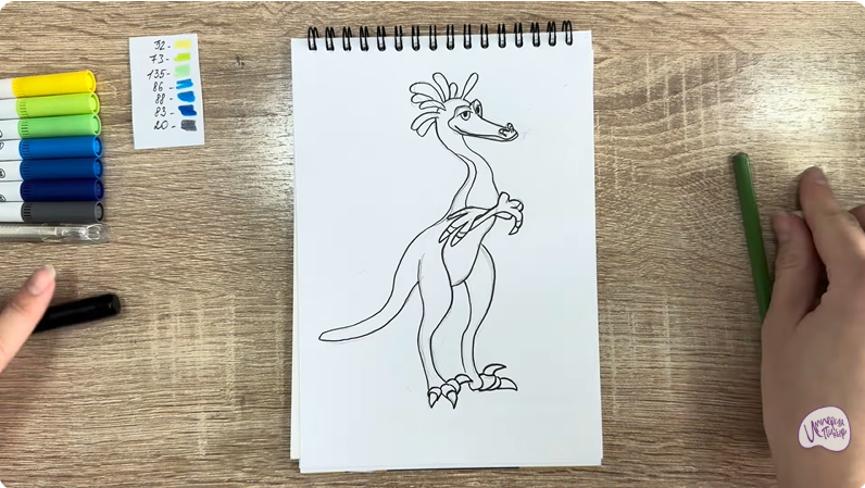 Рисуем Веган из «Доктор Динозавров»