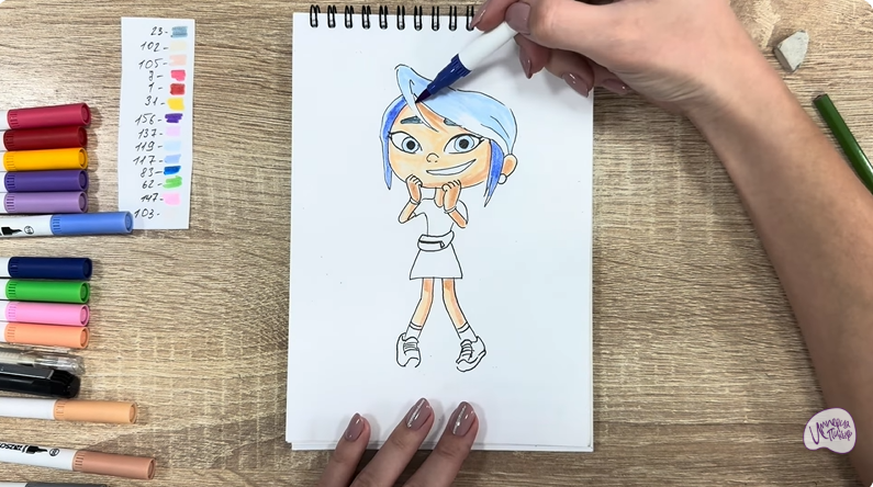 Рисуем Ксю из «Живой гараж»