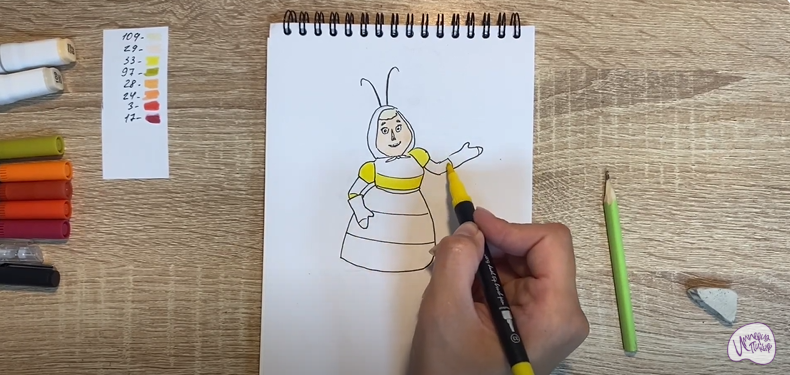 Рисуем Баба Капа из "Лунтика"