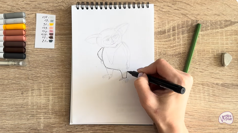 Рисуем Морис из "Мадагаскар"