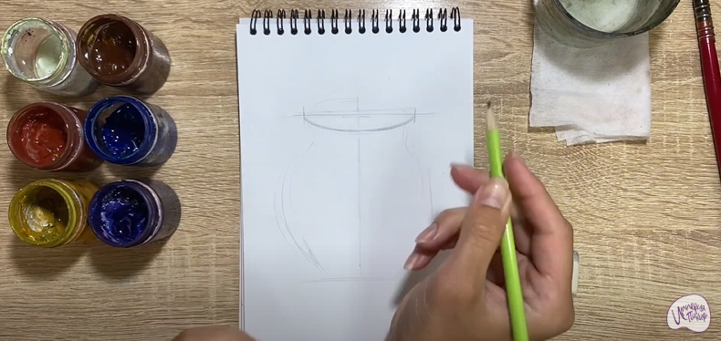 Рисуем Глиняный горшок