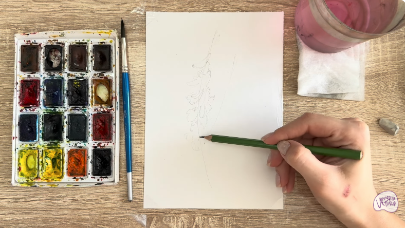 Рисуем Мышиный горошек