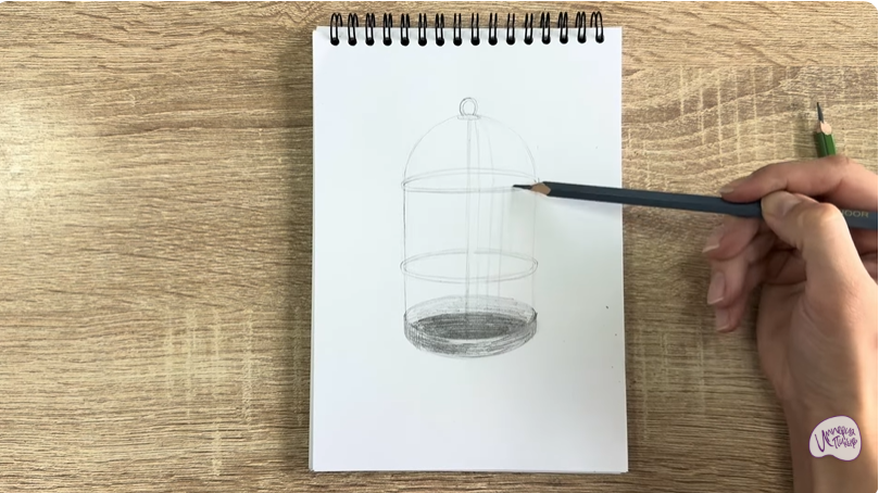 Рисуем Клетка для птиц