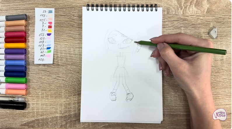 Рисуем Ксю из «Живой гараж»