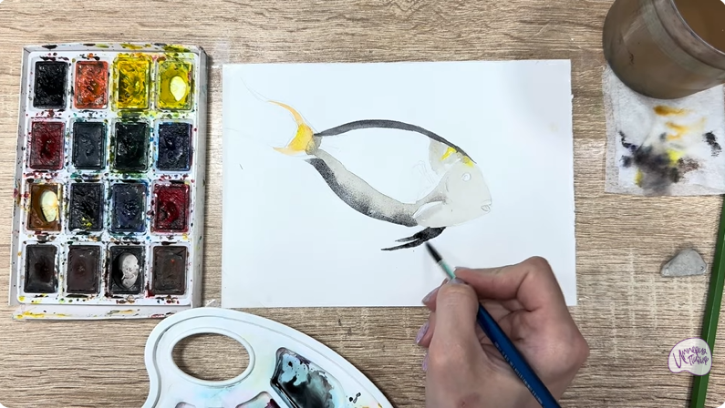 Рисуем Рыба-хирург