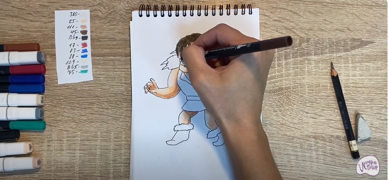 Рисуем Косолапый из мультфильма "Маракуда"