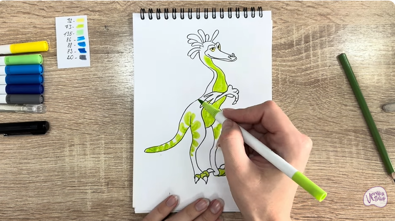 Рисуем Веган из «Доктор Динозавров»