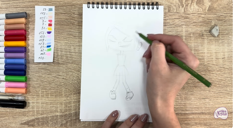 Рисуем Ксю из «Живой гараж»