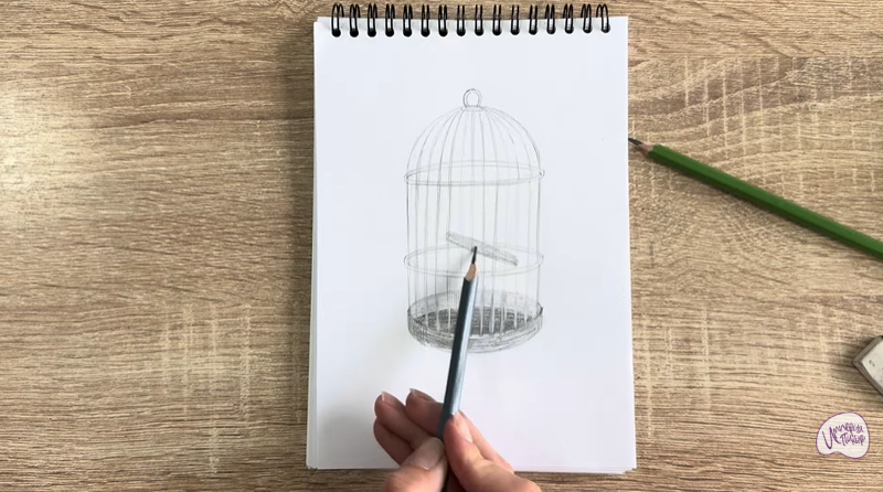 Рисуем Клетка для птиц
