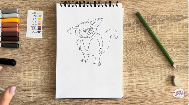 Рисуем Морис из "Мадагаскар"