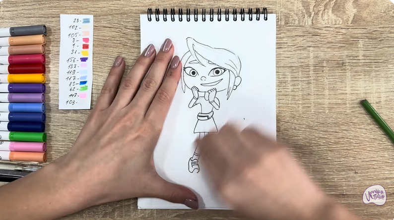 Рисуем Ксю из «Живой гараж»