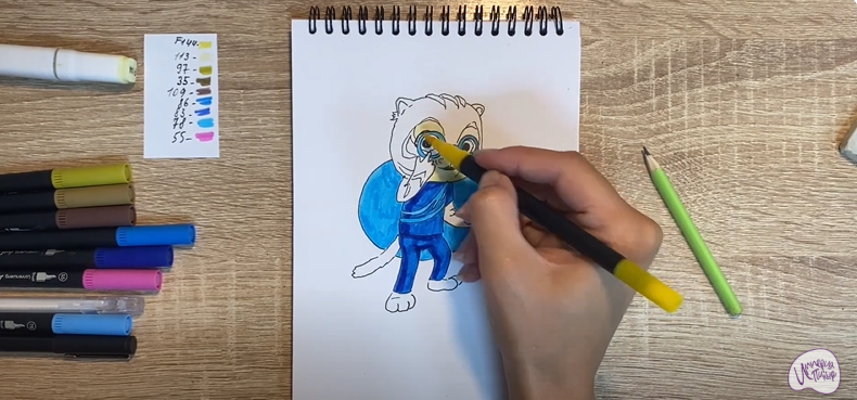 Рисуем Бао из "Супер Мяу"