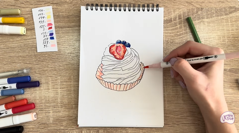 Рисуем Пирожное "Павлова"